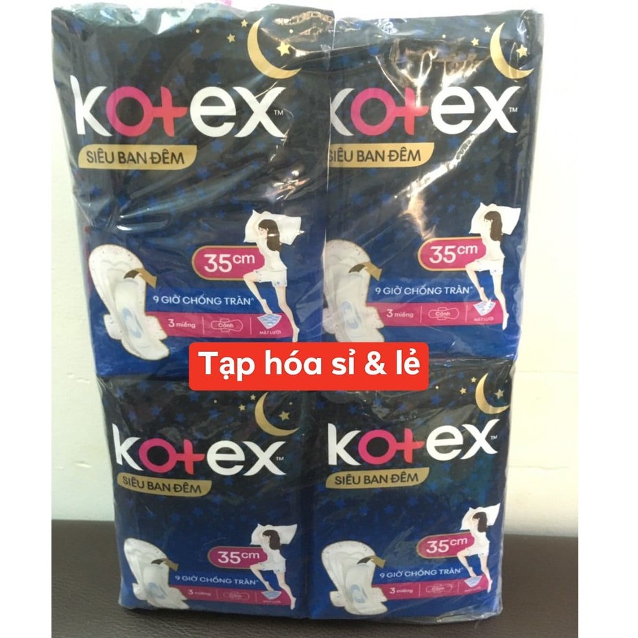 8 Gói Kotex 35cm siêu ban đêm super night (1 gói 3 miếng)