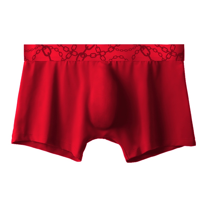 Quần lót boxer cotton lụa lạnh siêu mỏng không đường may thoáng khí thời trang mùa hè cho nam 242
