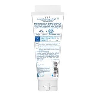Sữa Rửa Mặt UNO Tạo Bọt Dạng Hạt Sáng Da 130g