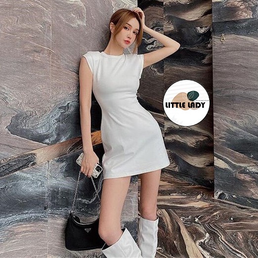 Váy Body Cổ Cao Chất Thun Cotton Co Dãn 4 Chiều Có Đệm Vai Freesize "ĐẦM ĐỆM VAI" | BigBuy360 - bigbuy360.vn