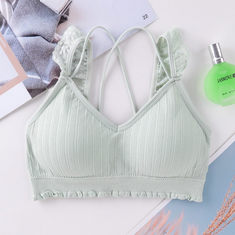 Bra Cotton phối ren FREEESHIP ? Bra Gym, Thể Thao mã 648