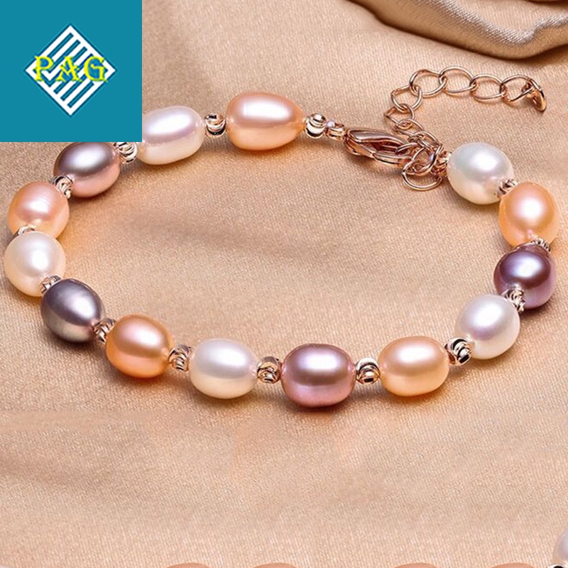 Lắc Tay Trai, Chuỗi Vòng Tay Pearl Nước Ngọt AAA