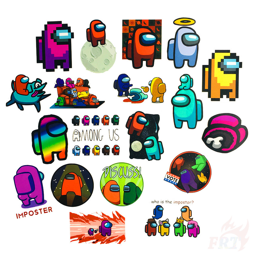 Set 50 hình dán họa tiết trò chơi Among Us - Series 05 chống nước hợp thời trang DIY