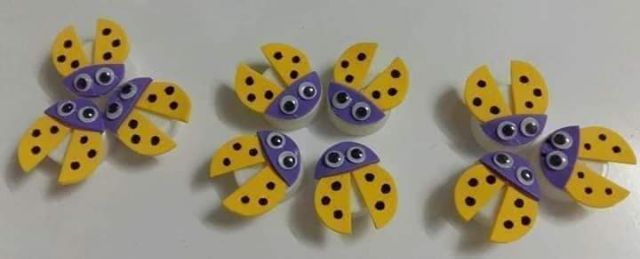 Nắp chai nhựa làm đồ chơi mầm non