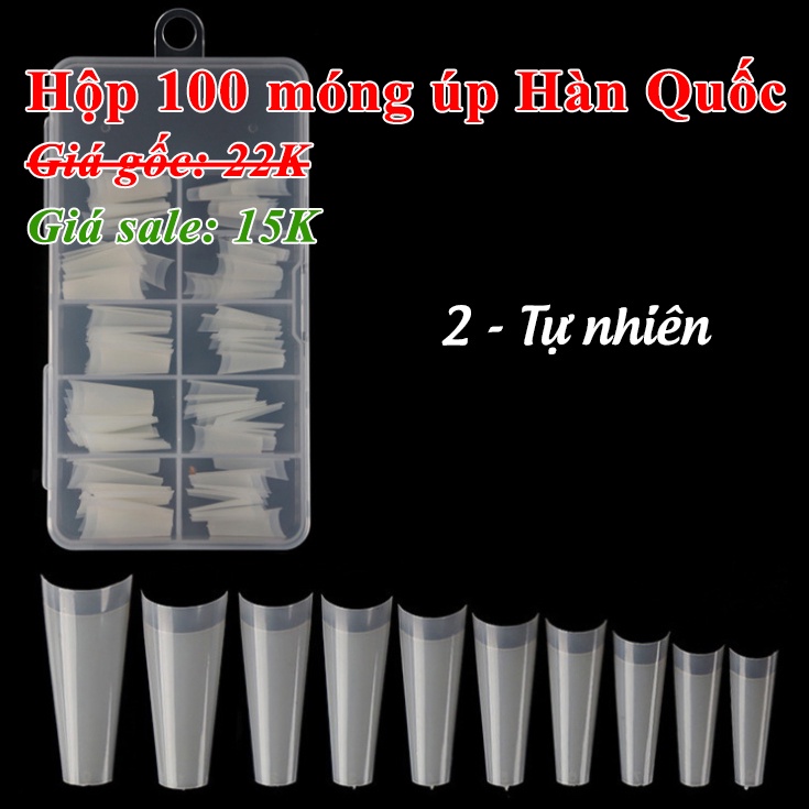 Hộp 100 móng úp Hàn Quốc