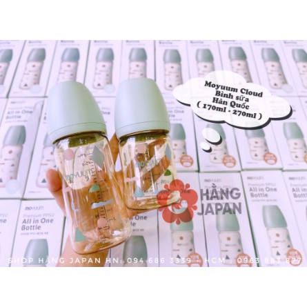 Bình sữa Moyuum mẫu mới họa tiết đáng yêu Hàn Quốc dung tích 170ml và 270ml Chính Hãng
