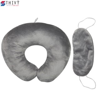 Combo gối chữ U và bịt mắt - THIVI