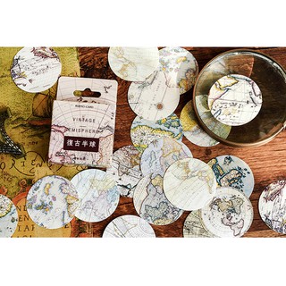 Hình dán trang trí sticker đia cầu STK077