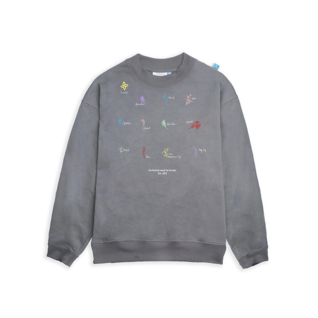  Áo nỉ LEVENTS Floral 0.5 Sweater/ Grey