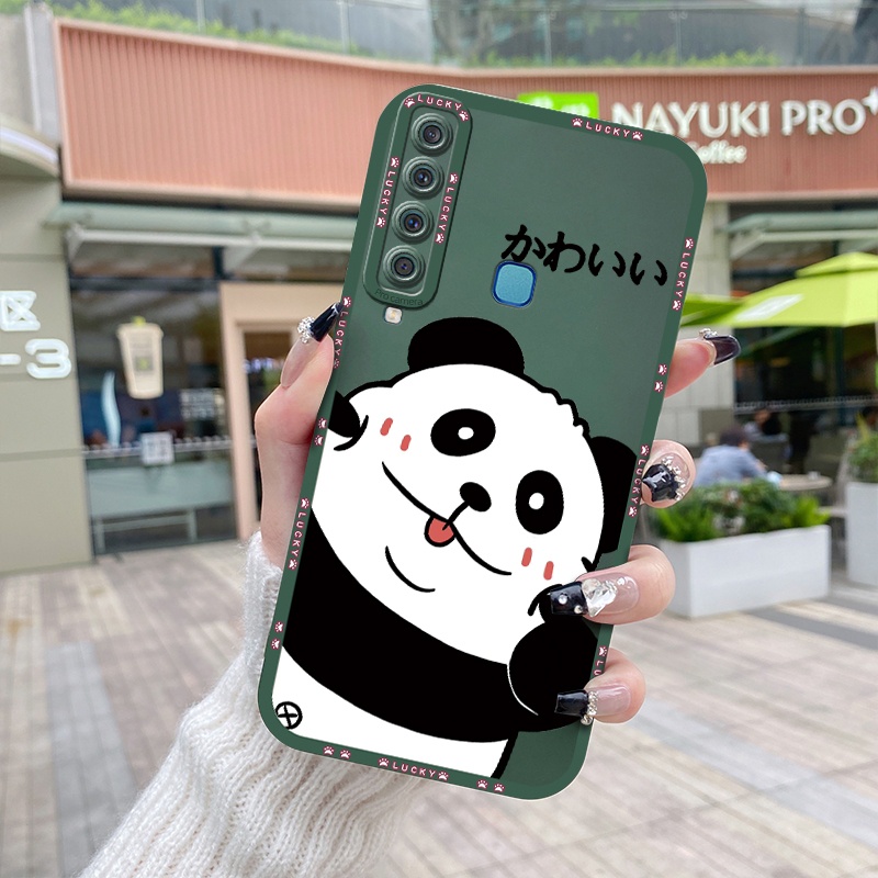 Ốp Điện Thoại Silicon Mỏng Chống Sốc In Hình Gấu Trúc Hoạt Hình Dễ Thương Cho Samsung Galaxy A9 2018