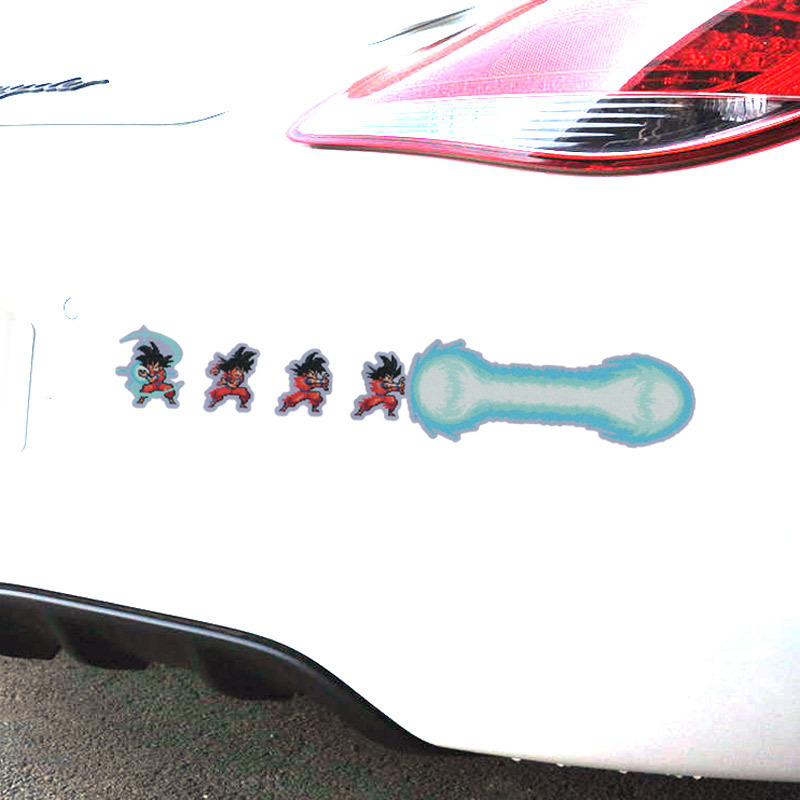 Miếng Dán Trang Trí Xe Hơi / Mô Tô Hình Hoạt Hình Dragon Ball Phản Quang Chống Thấm Nước / Trầy Xước