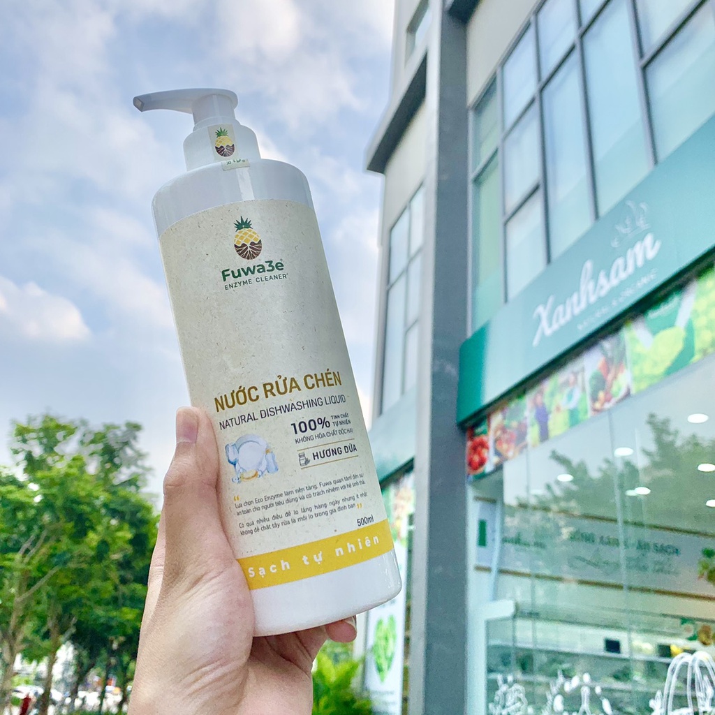 Nước Rửa Chén Tự Nhiên Fuwa3e Hương Dứa 500ml - XanhSam Organic