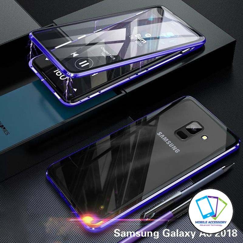 Ốp lưng kính cường lực 2 mặt trước sau cho Samsung Galaxy A8 Plus A8+