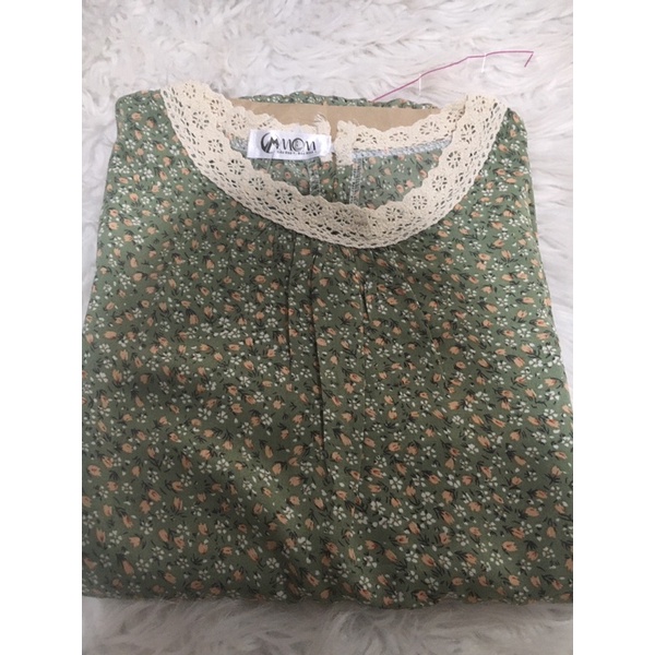 Váy bầu hoa nhíthiết kế sang chảnh☘️đầm bầu siêu xinh cổ ren tay ren,váy thu đôngtiểu thư bao xinh