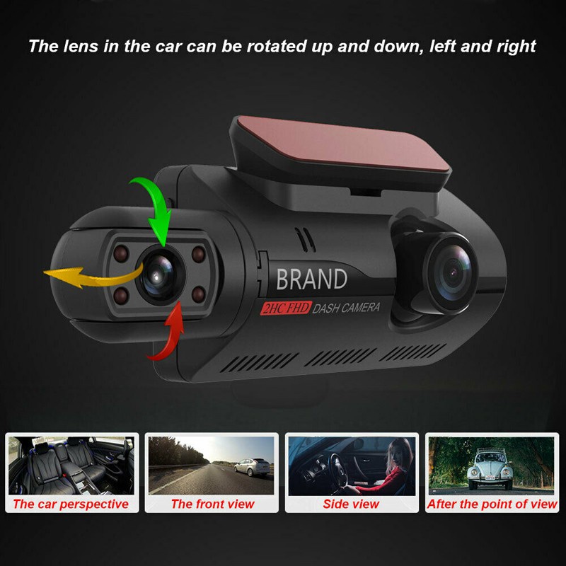 Camera hành trình ô tô 2K Vehicle Blackbox DVR A68 ghi hình trước, sau, bên trong xe, độ phân giải 2K