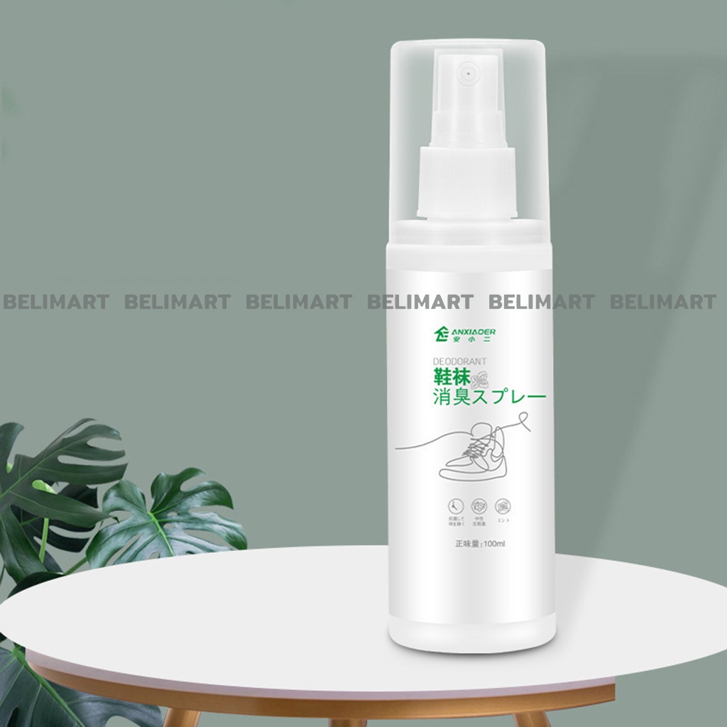 Xịt khử mùi giày dép 100ml giúp kháng khuẩn, tạo hương thơm dịu nhẹ BELI BL032