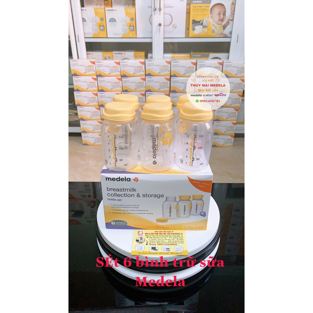 [Chính hãng] Sét 6 bình trữ sữa medela 150ml