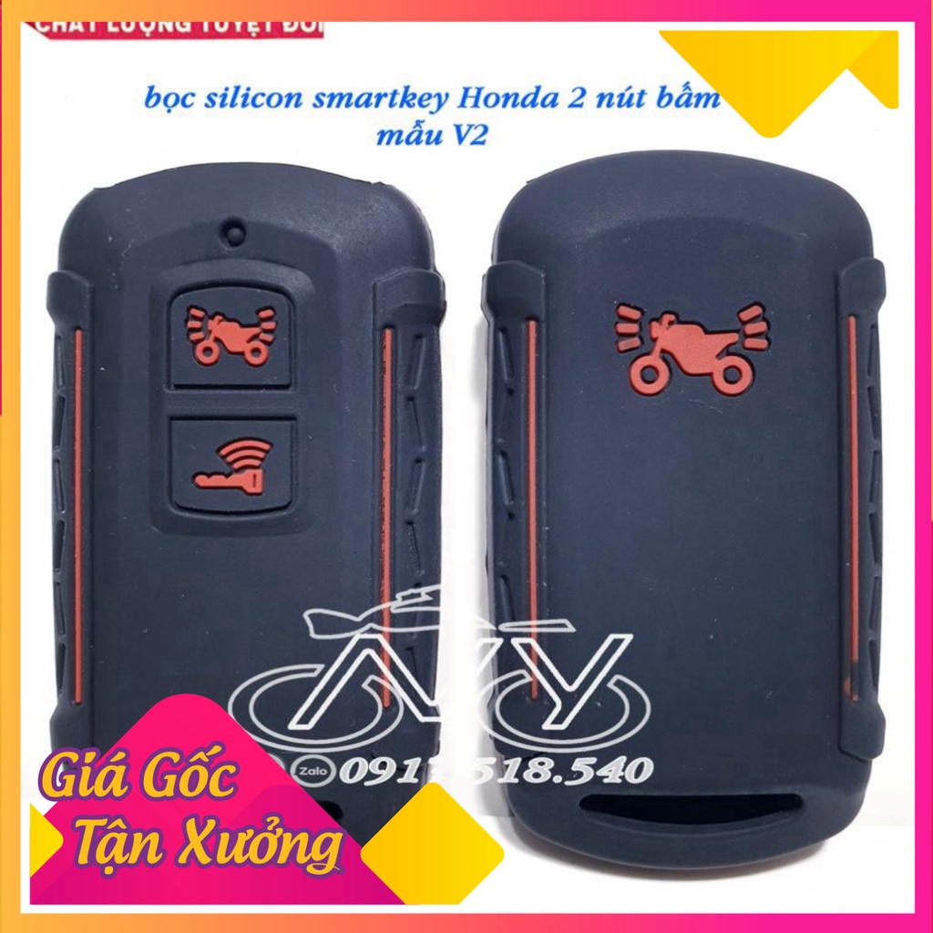 Bọc Smartkey Honda Airblade, Vision, Lead, Vario Mẫu silicon dầy (Mẫu V2) (Ảnh Sp thật)