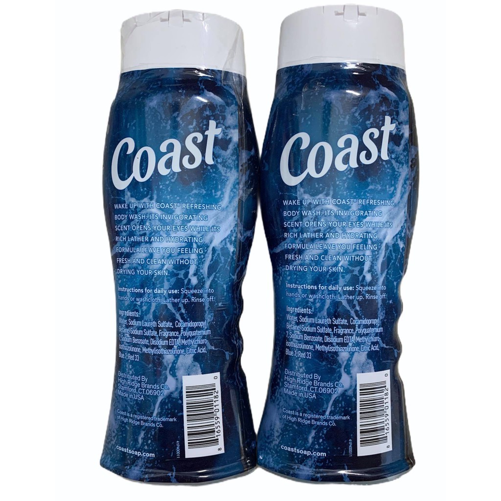 Tắm Gội Nam Coast 532ml Nhập Từ Mỹ Mùi Hương Mạnh Mẽ