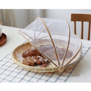 Lồng bàn mây tre đan, kích thước D30 D36 D40, Decor