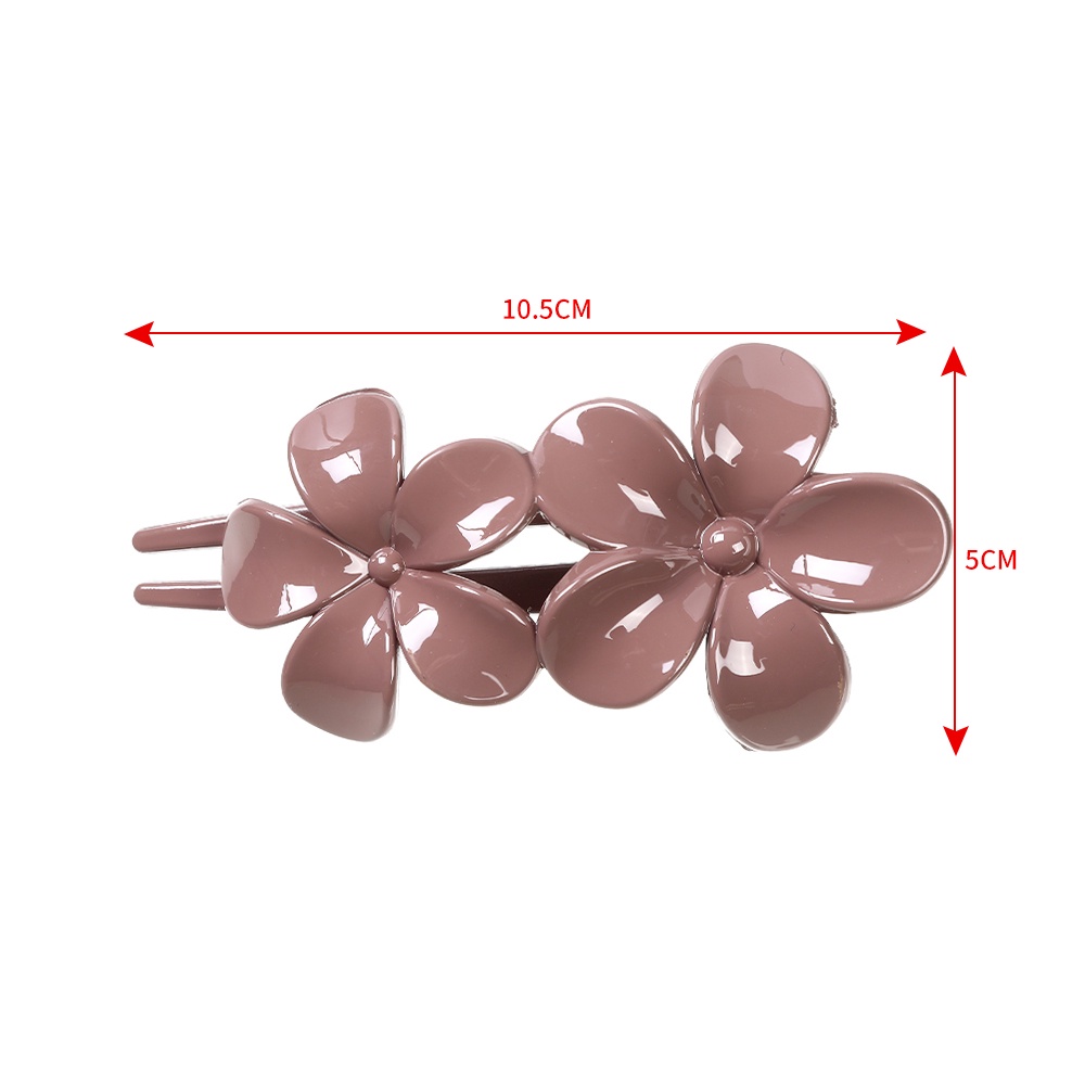 Haimeikang Kẹp tóc họa tiết hoa màu sáng 10.5cm đơn giản thời trang cho nữ