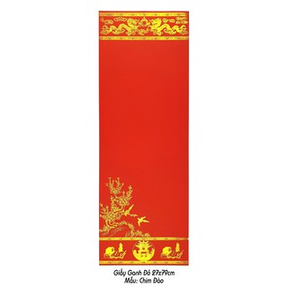 Giấy viết thư pháp ganh đỏ 27x79cm (05 tờ)
