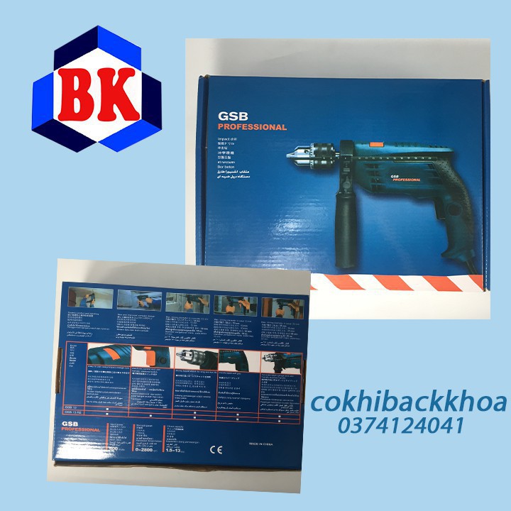 MÁY KHOAN TƯỜNG, SẮT, GỖ  BOSCH KHOAN 13 LY - PROFESSIONAL GSB 13RE - BẢO HÀNH TOÀN QUỐC