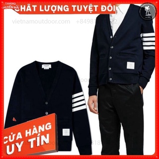 THOM BROWNE Áo khoác nam cổ tim hiệu Thom Browne [Chính hãng]