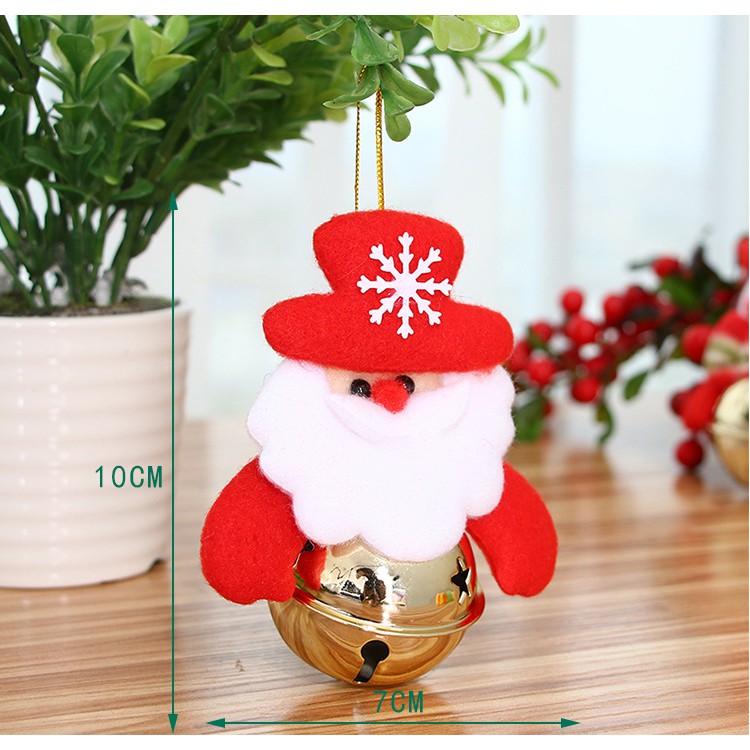 [hỏa tốc HCM] Chuông giáng sinh trang trí cây thông noel hình búp bê ông già tuyết tuần lộc