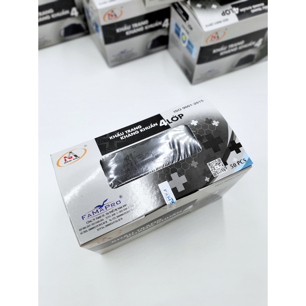Khẩu trang 4 lớp Famapro  - Hộp 50 cái