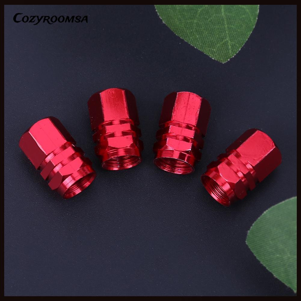 Set 4 Nắp Van Bánh Xe Ô Tô Làm Từ Hợp Kim Nhôm Tiện Dụng