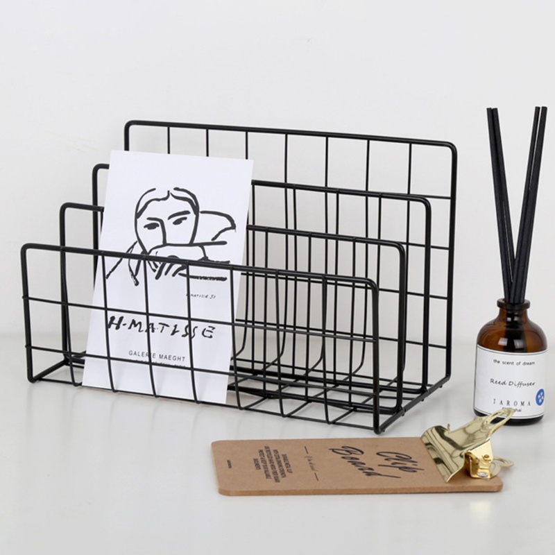 Kệ giữ sách báo để bàn khung sắt tiện lợi dành cho học sinh