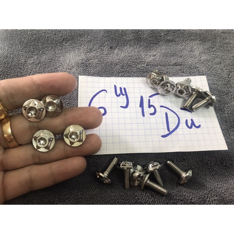 ỐC SALAYA INOX 304 size 6ly15 đầu dù siêu sáng