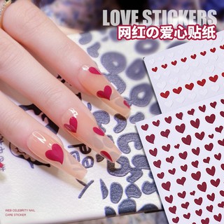sticker trái tim dán móng nhiều mẫu