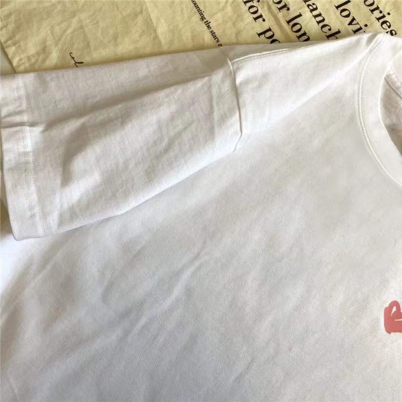 NRVP Áo thun 100% cotton tay ngắn cổ tròn thời trang mùa hè phong cách Hàn Quốc cho nữ