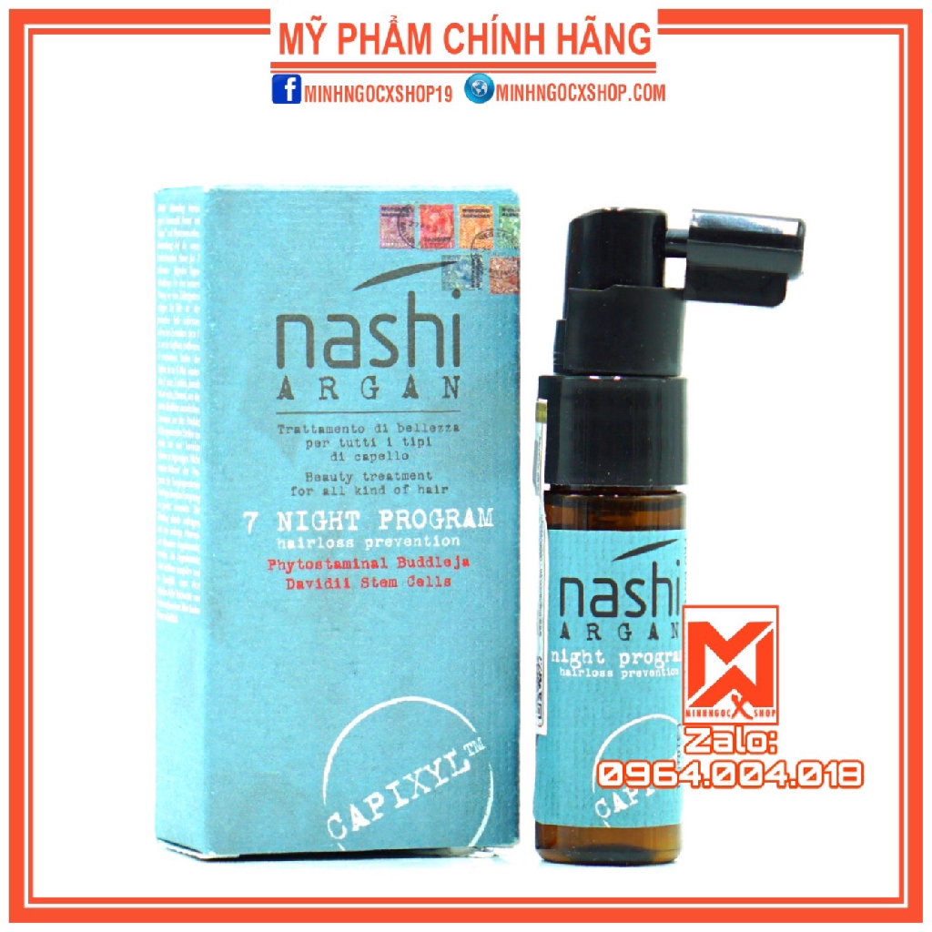 ✅[ NASHI-CHÍNH HÃNG ] XỊT DƯỠNG CHỐNG RỤNG KÍCH MỌC TÓC LIỀU 7 NGÀY NASHI ARGAN 7 NIGHT PROGRAM 20ML