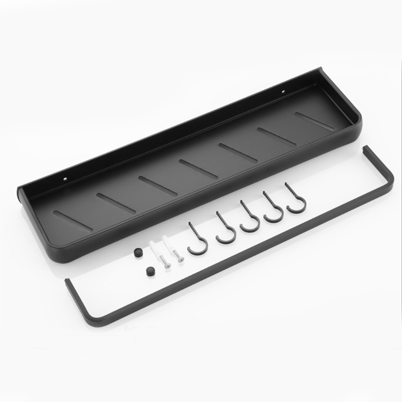 Giá Đỡ Dầu Gội Gắn Tường Đa Năng Kèm Móc Kim Loại Tiện Dụng Cho Phòng Tắm / Nhà Bếp