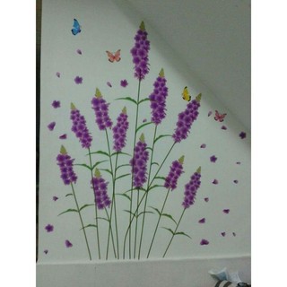 Decal dán tường hoa oải hương