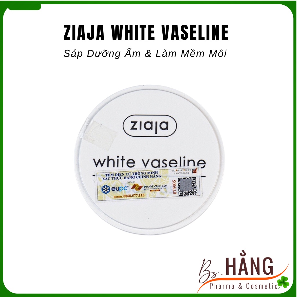 ✅[Chính Hãng] Sáp Dưỡng Ẩm Vaseline - Ziaja White, 30g