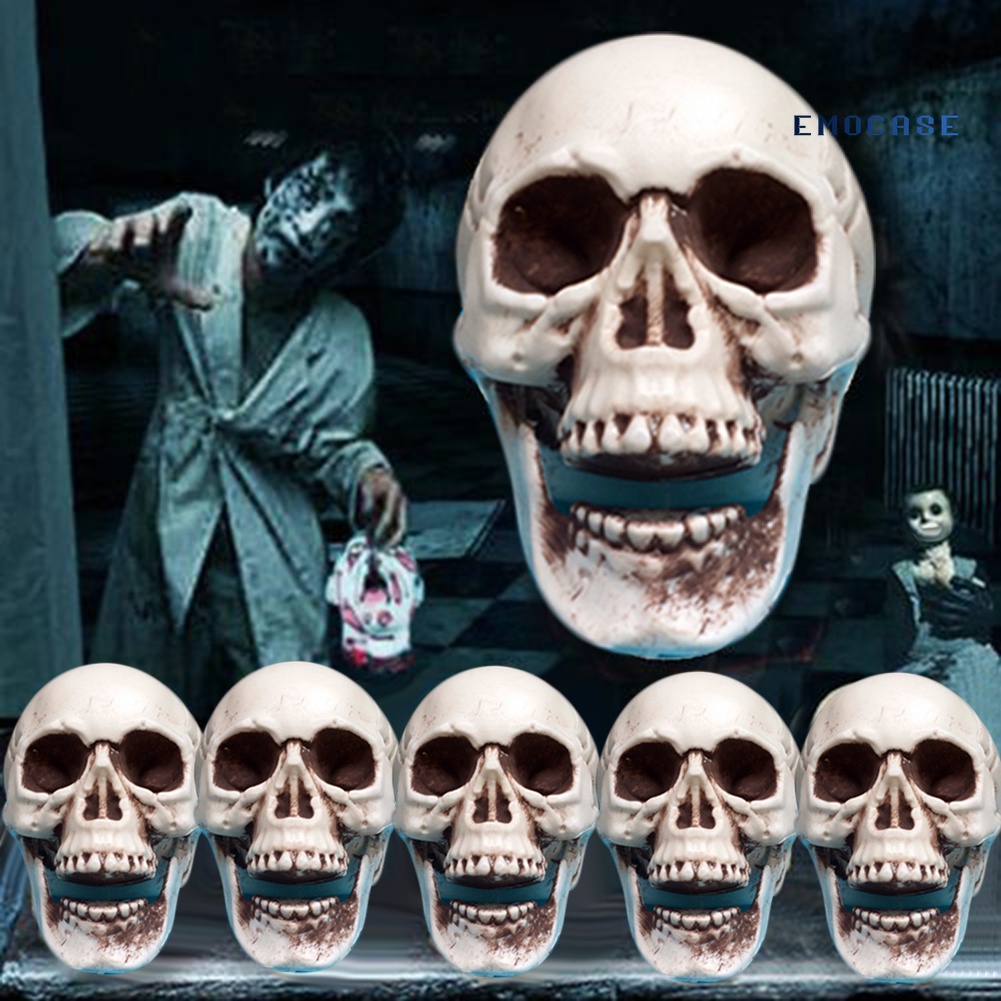 Đầu Lâu Nhựa Mini 5cm Trang Trí Halloween