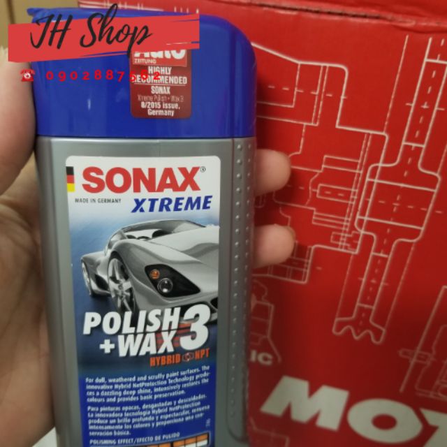 Đánh bóng sơn xe sonax xtreme polish wax 3 250ml