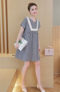 ĐẦM SUÔNG CARO REN CHỮ U 