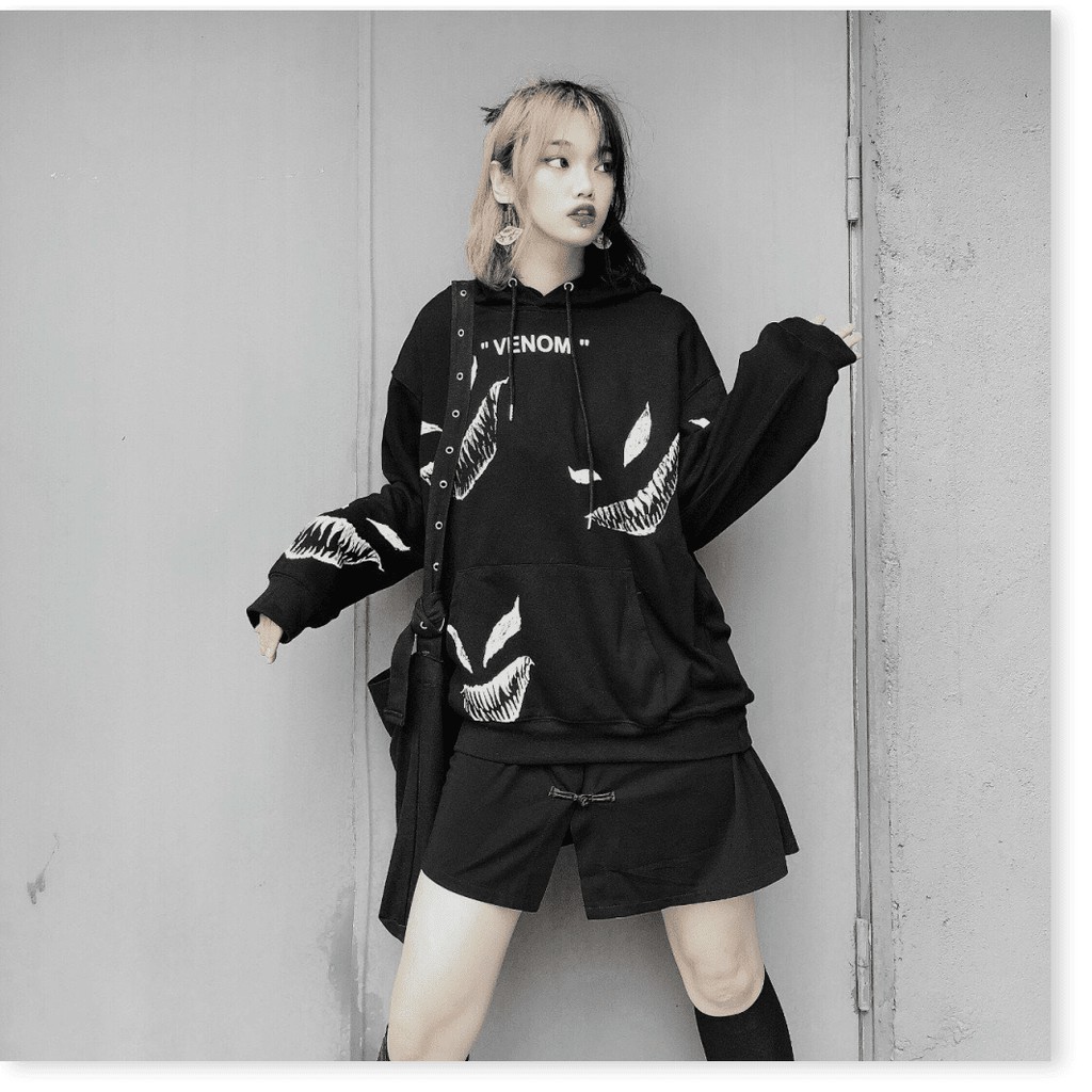 ÁO KHOÁC HOODIE NAM NỮ MIỆNG QUỶ THỜI TRANG HẮC ÁM