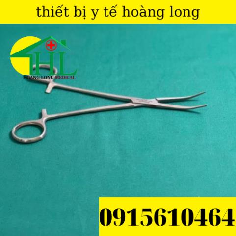 Panh Y Tế, Panh Gắp Phẫu Thuật, Pen Kẹp Y Tế, Panh Cong Không Mấu 18cm - Hàng Pakistan