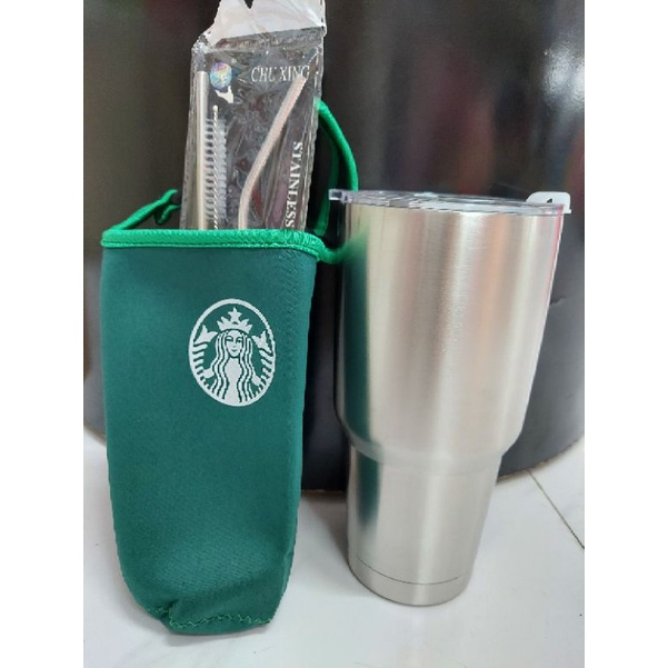 Ly giữ nhiệt Starbuck Made in Thái Lan 900ml, tặng kèm túi đựng + 1 nắp chống tràn [ GIỮ LẠNH SIÊU LÂU ]