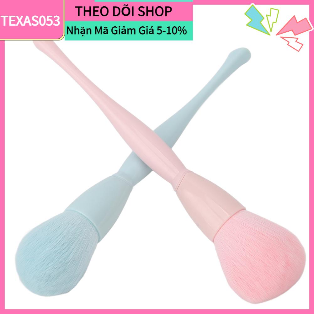 Texas053 2 cái Nail Dust Powder Cleaner Brush Professional Home Salon Di động Remover cho người mới làm quen