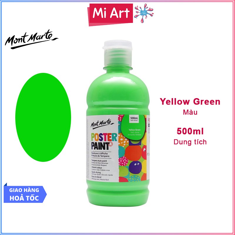 Màu Nước Poster Paint Mont Marte 500ml - Yellow Green - MPST0005