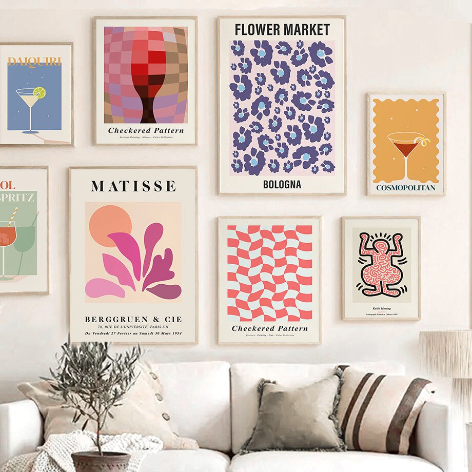 Tranh Hoa Trừu Tượng Thị Trường Matisse Cocktail Nghệ Thuật Bắc Âu Áp Phích Và In Hình Dán Tường Ms: 412