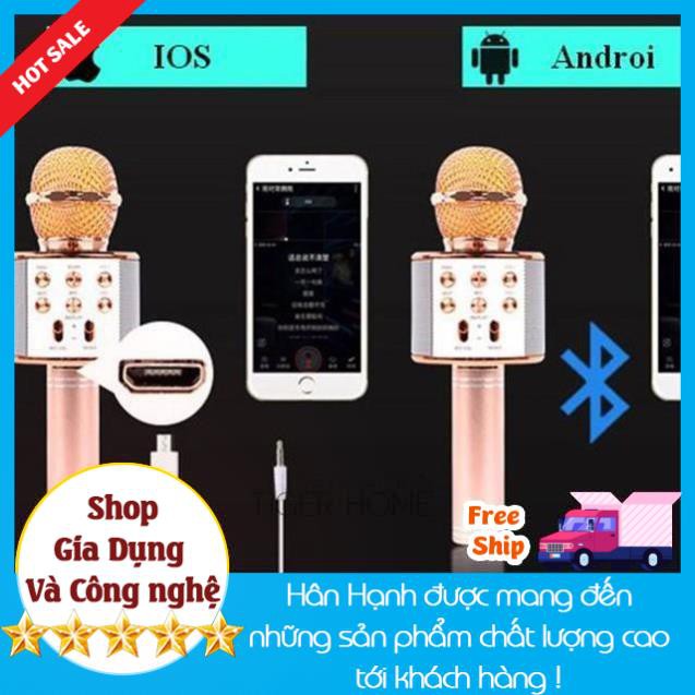 Mic Karaoke Kết Đa Chức năng Kết nối TV, MTB,ĐT,.....kiêm loa bluetooth- kết nối Ra Loa thùng 2021