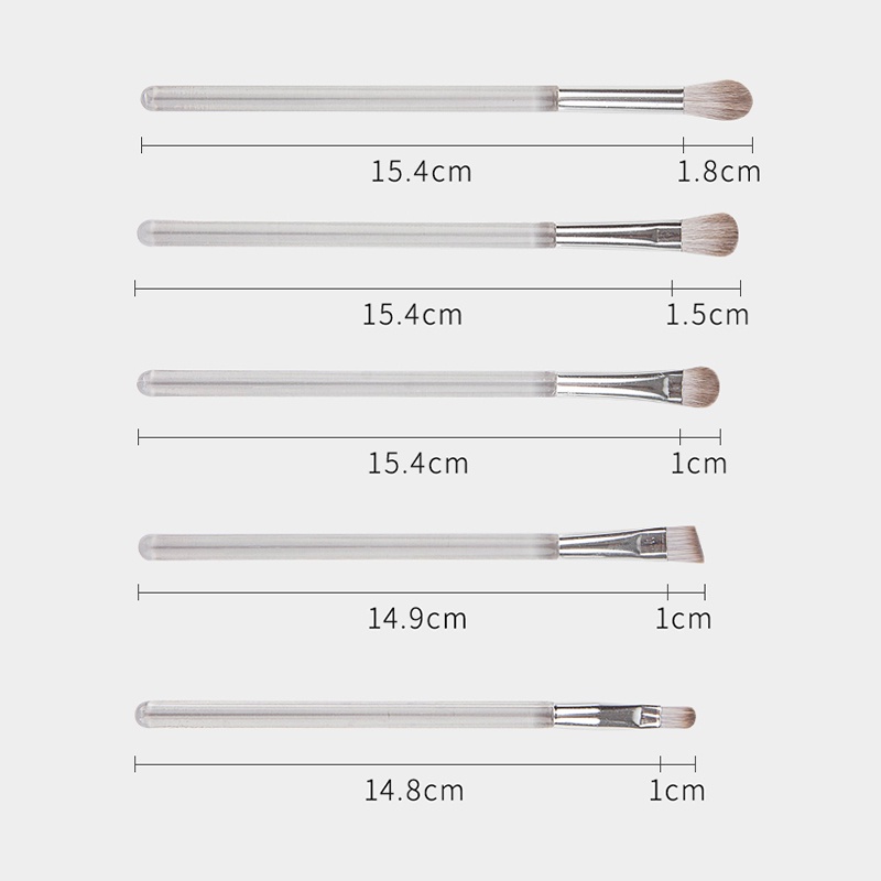 Bộ 5 cọ trang điểm SUAKE tay cầm trong suốt tiện dụng